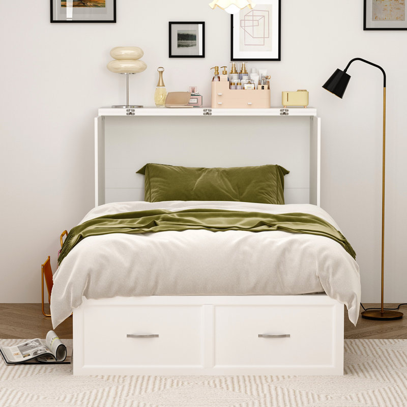 Latitude Run Fold Out Murphy Bed With Power Outlets & Reviews | Wayfair